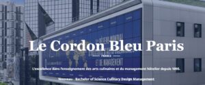 Le Cordon Bleu, Paris. Top des écoles de gastronomie en France
