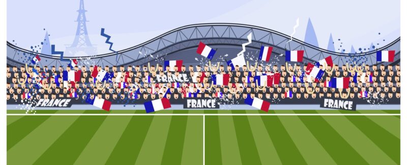 Illustration de fans de football.